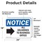 Signmission All Deliveries To Business Office Sign With Symbol, 24 in W x Rectangle, Vinyl Decal OS-2PACK-NS-D-1824-L-10095 - alternate 5